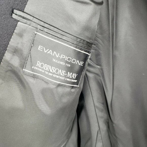 New Evan-Picone Blazer Mens 44 Long Black Camel Hair Jacket $325 - Picture 6 of 7